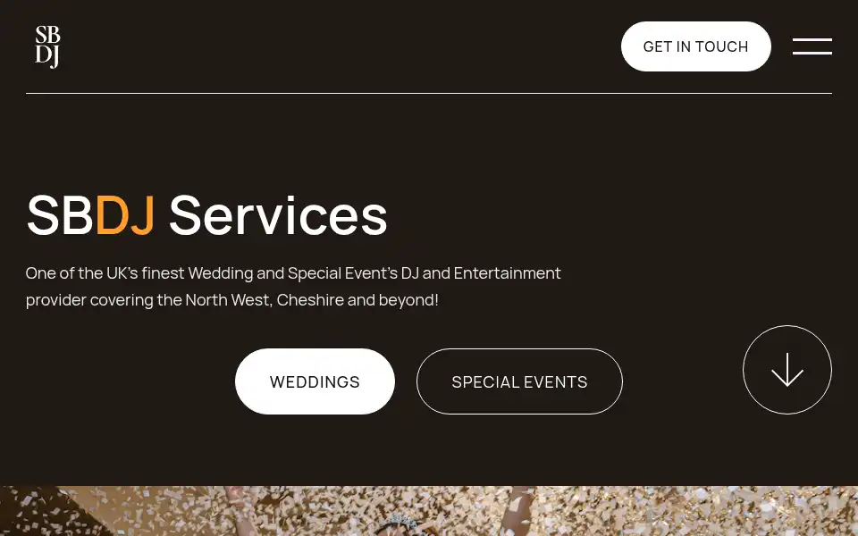 Screenshot of sbdjservices.com