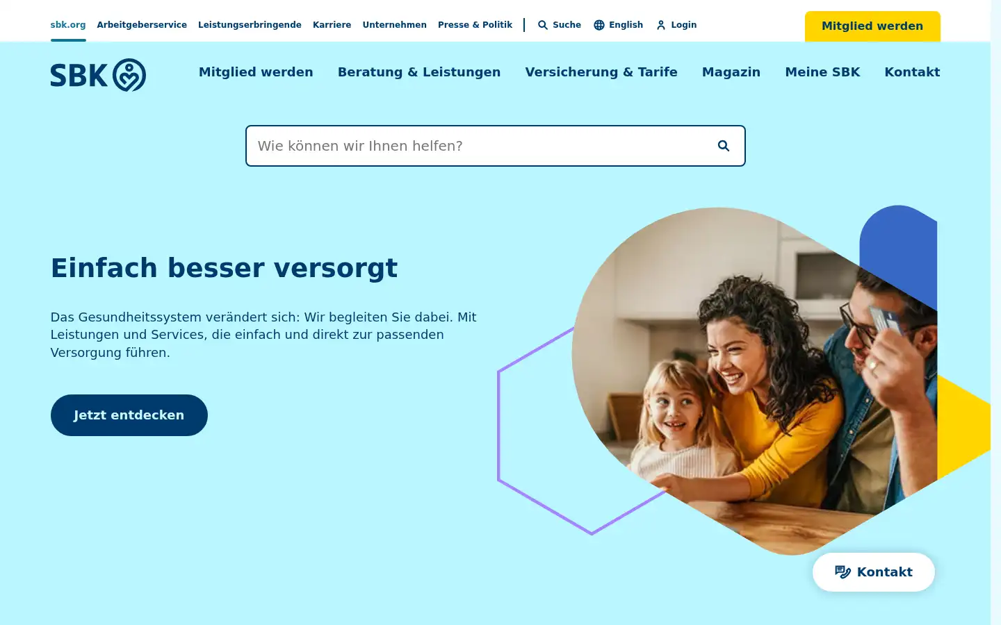 Screenshot of sbk.de