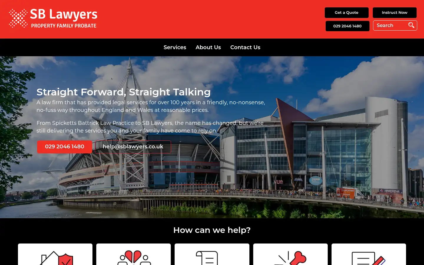 Screenshot of sblawyers.co.uk