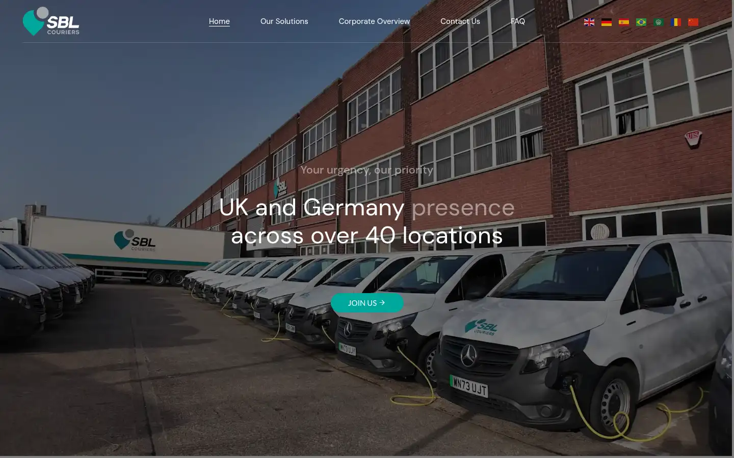 Screenshot of sblcouriers.com