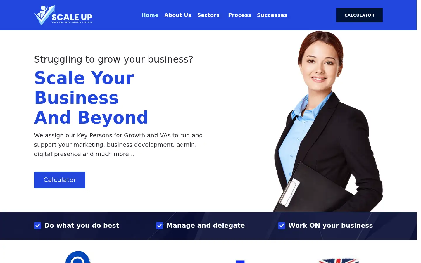 Screenshot of scale-up-outsourcing.co.uk