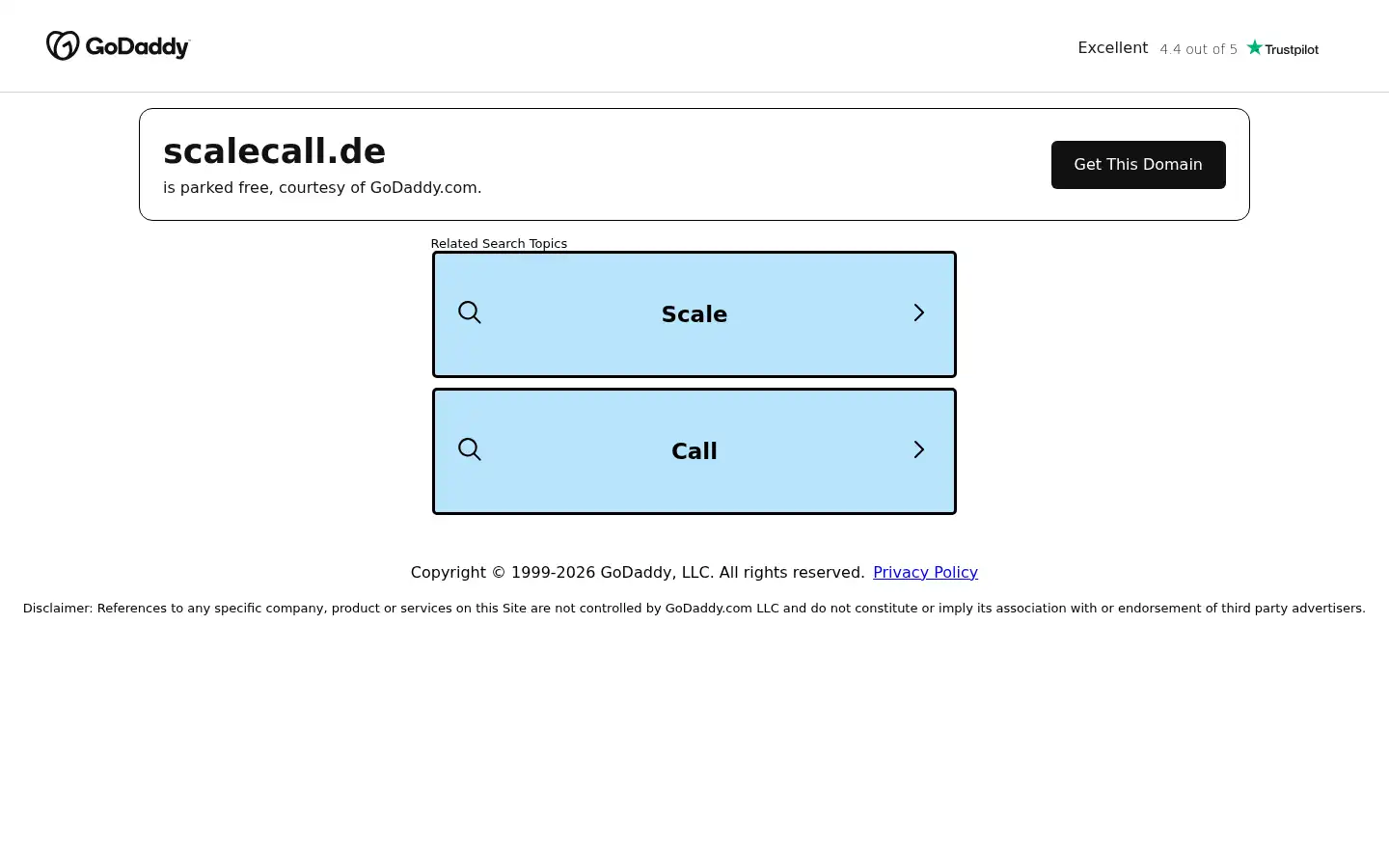 Screenshot of scalecall.de