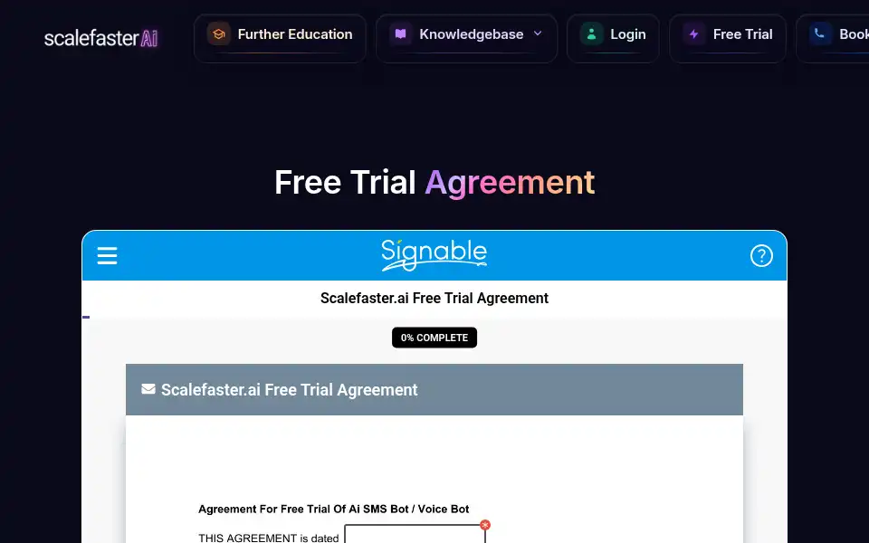 Screenshot of scalefaster.io