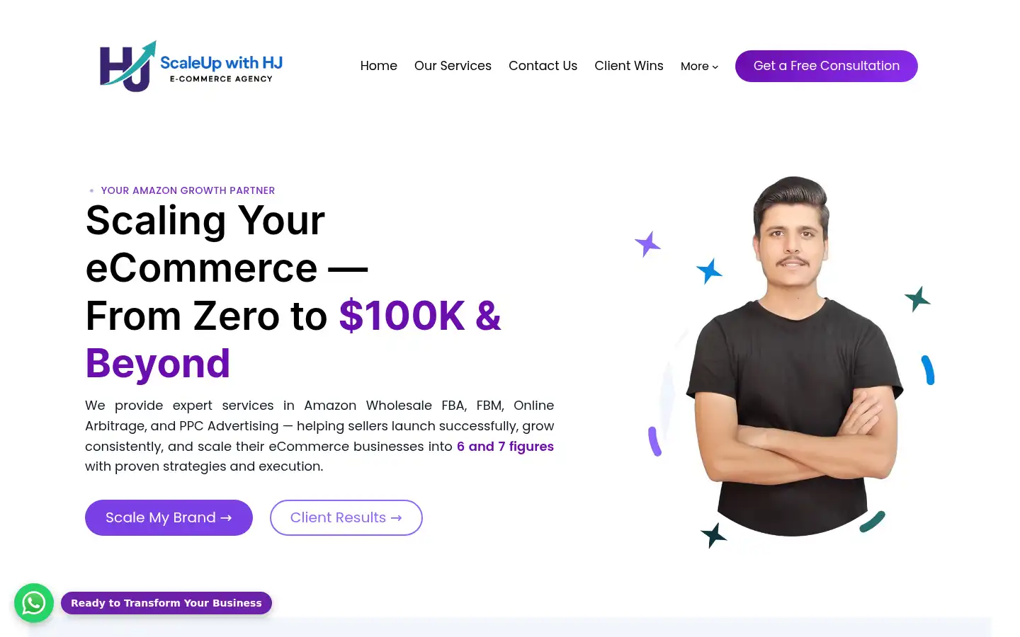 Screenshot of scaleupwithhj.com