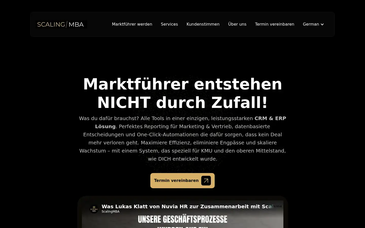 Screenshot of scalingmba.de