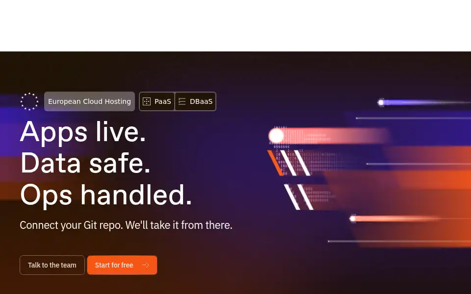 Screenshot of scalingo.com