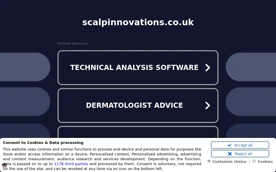 Screenshot of scalpinnovations.co.uk