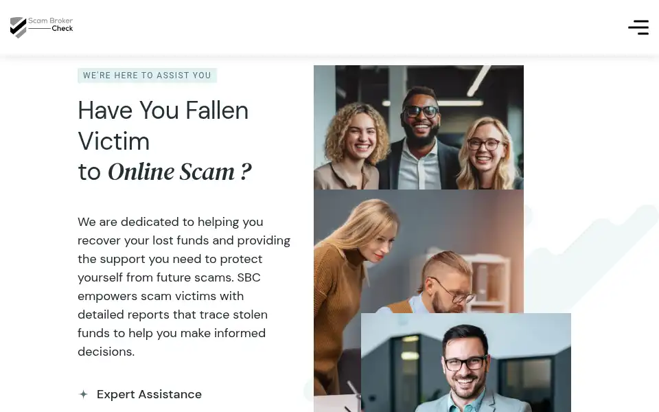 Screenshot of scambrokercheck.com