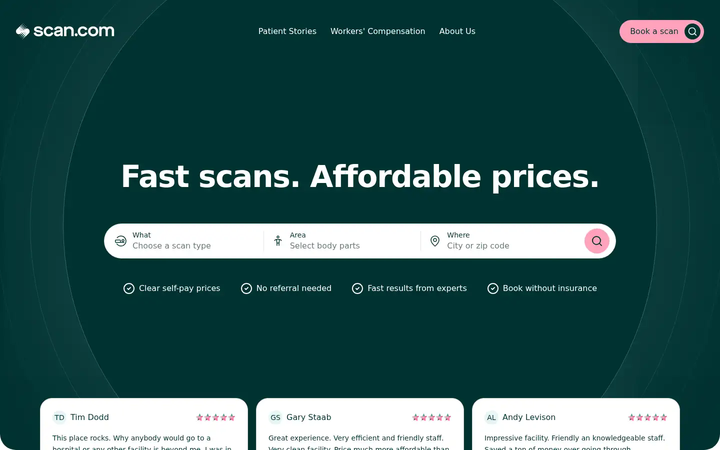 Screenshot of scan.com