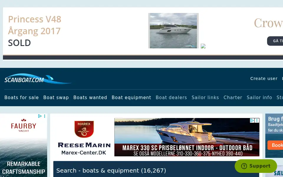 Screenshot of scanboat.com