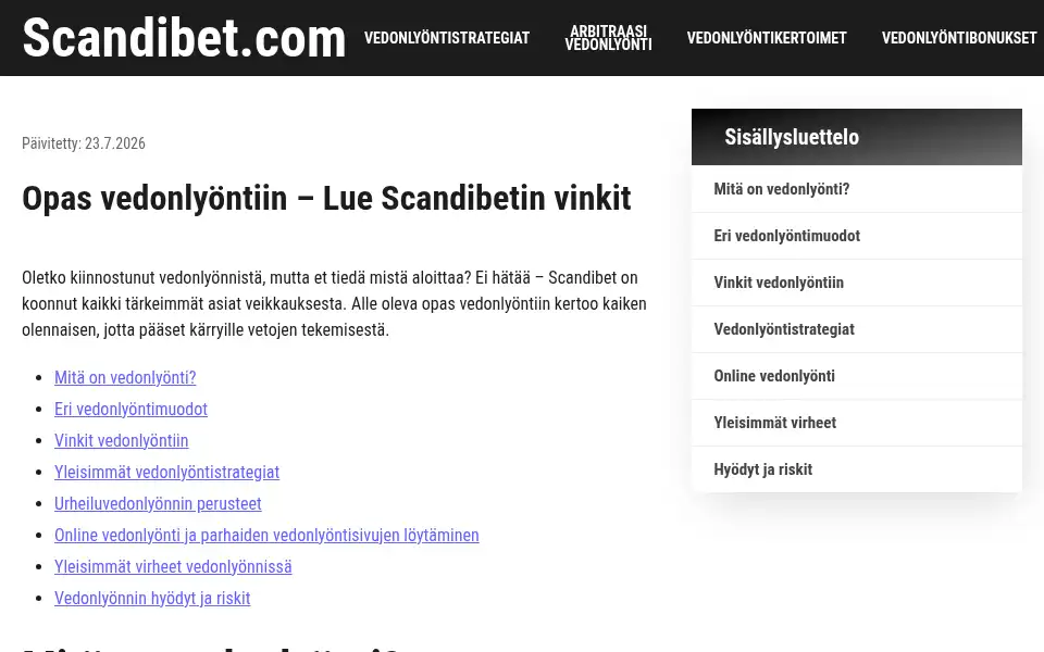 Screenshot of scandibet.com