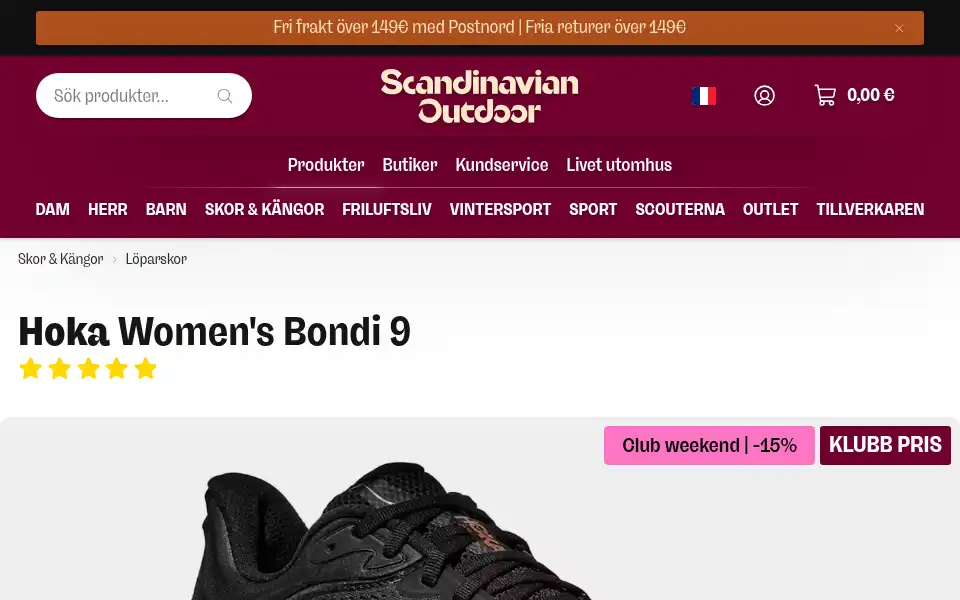 Screenshot of scandinavianoutdoor.se