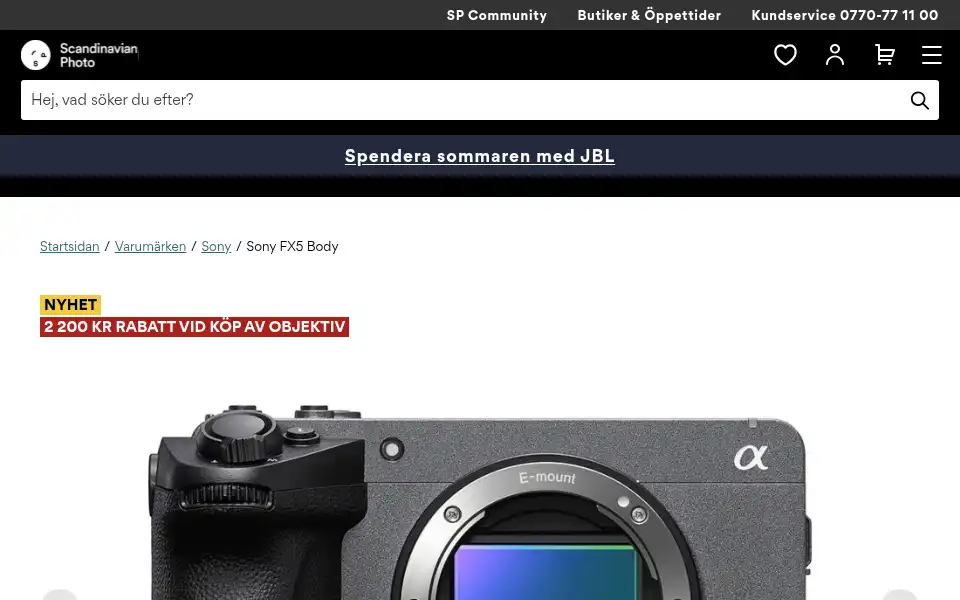 Screenshot of scandinavianphoto.se