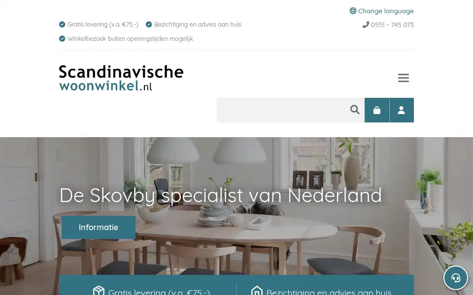 Screenshot of scandinavischewoonwinkel.nl