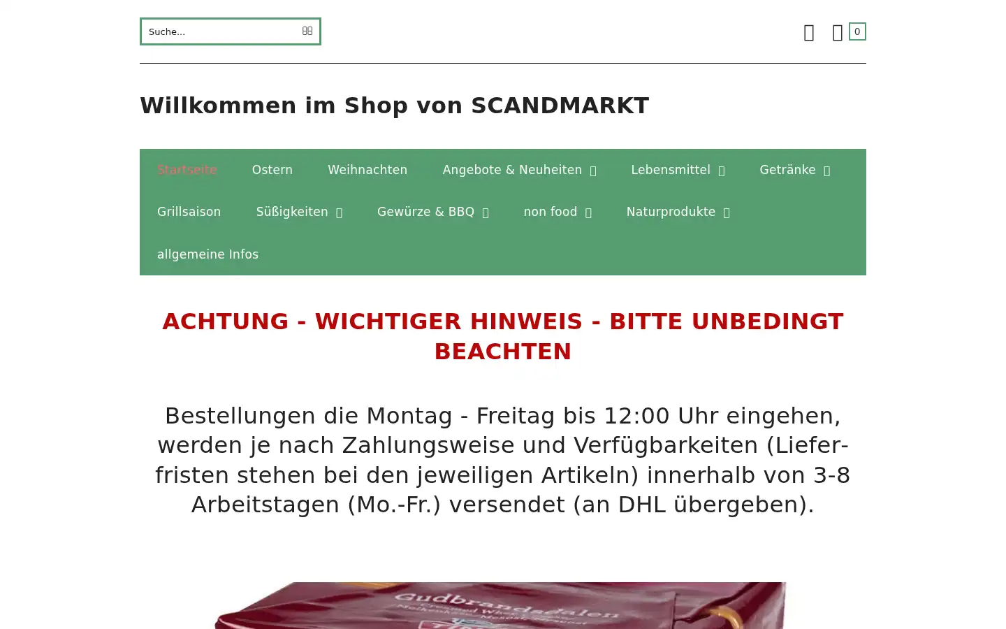 Screenshot of scandmarkt.com