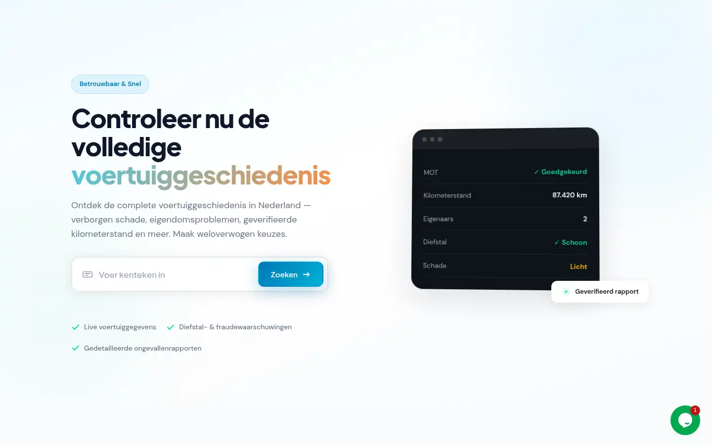 Screenshot of scanmyauto.nl