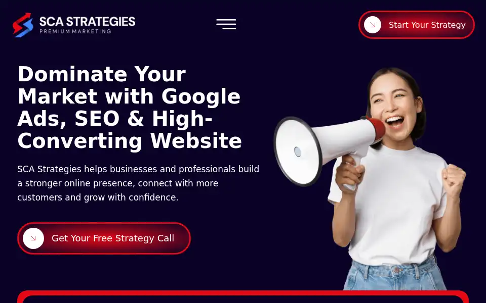 Screenshot of scastrategies.io