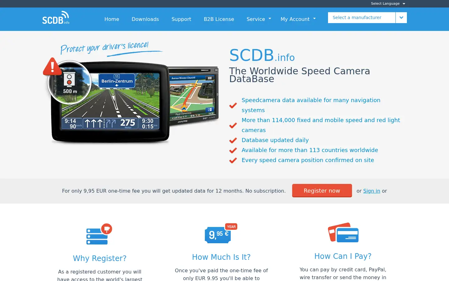 Screenshot of scdb.info