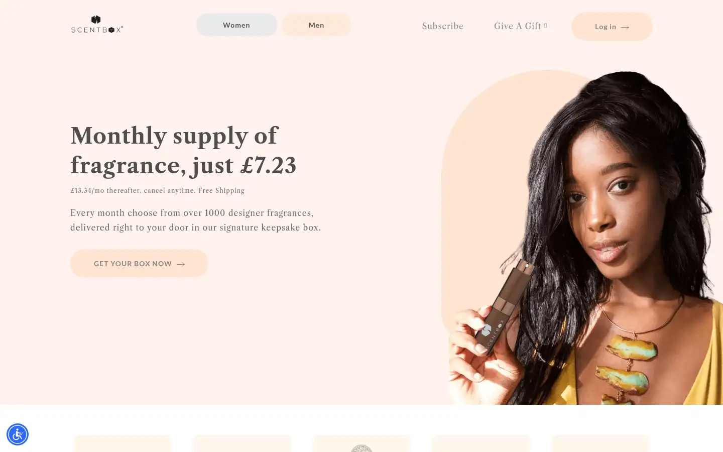 Screenshot of scentbox.co.uk