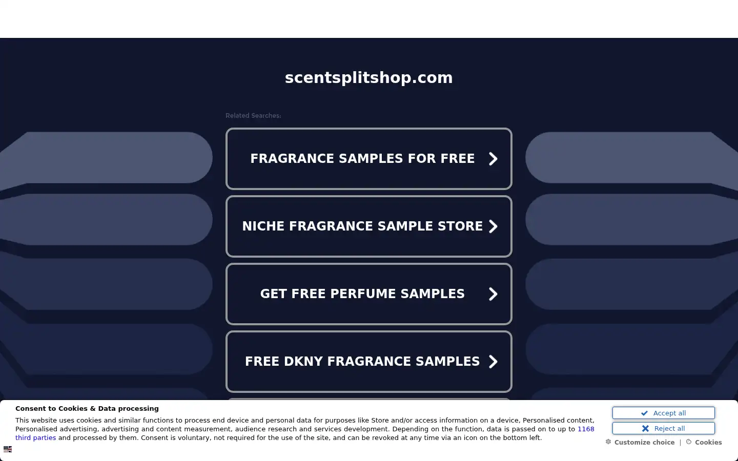 Screenshot of scentsplitshop.com