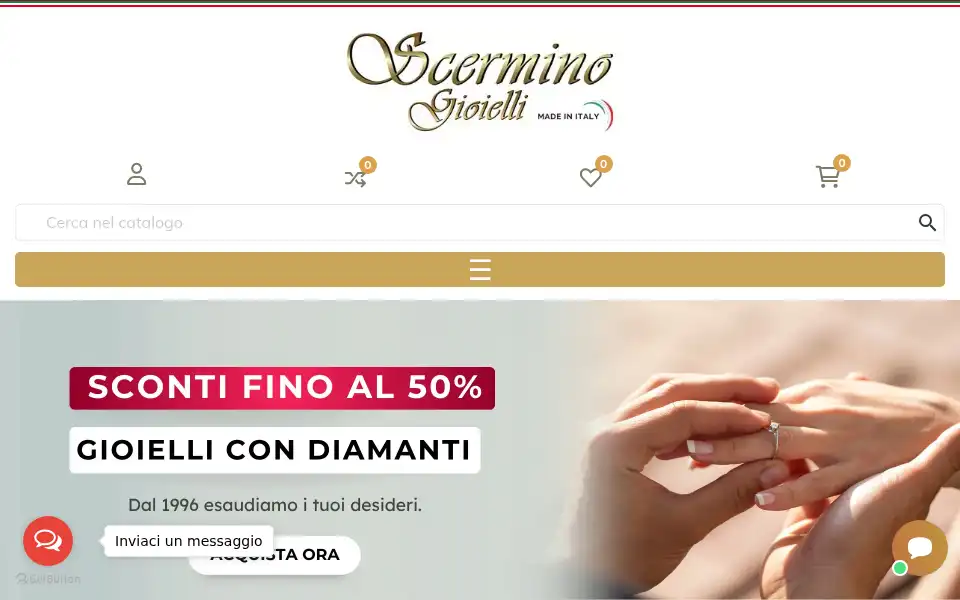 Screenshot of scerminogioielli.it