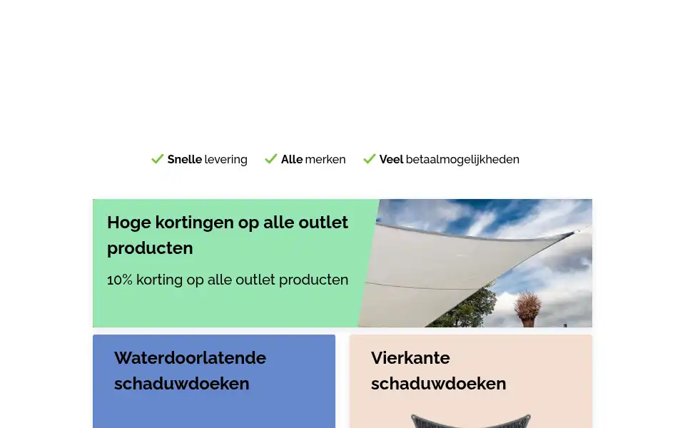 Screenshot of schaduwdoekplaza.nl