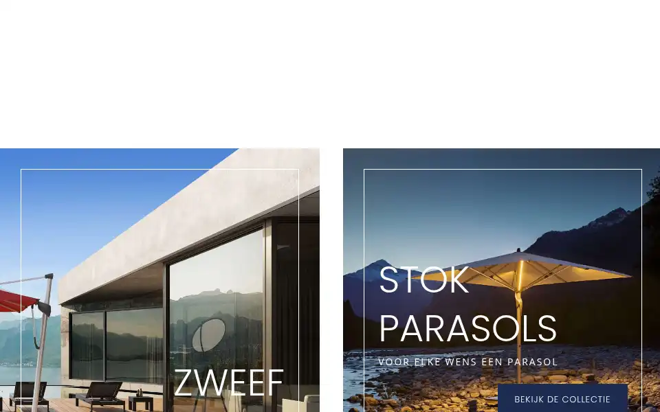 Screenshot of schaduwparasols.nl