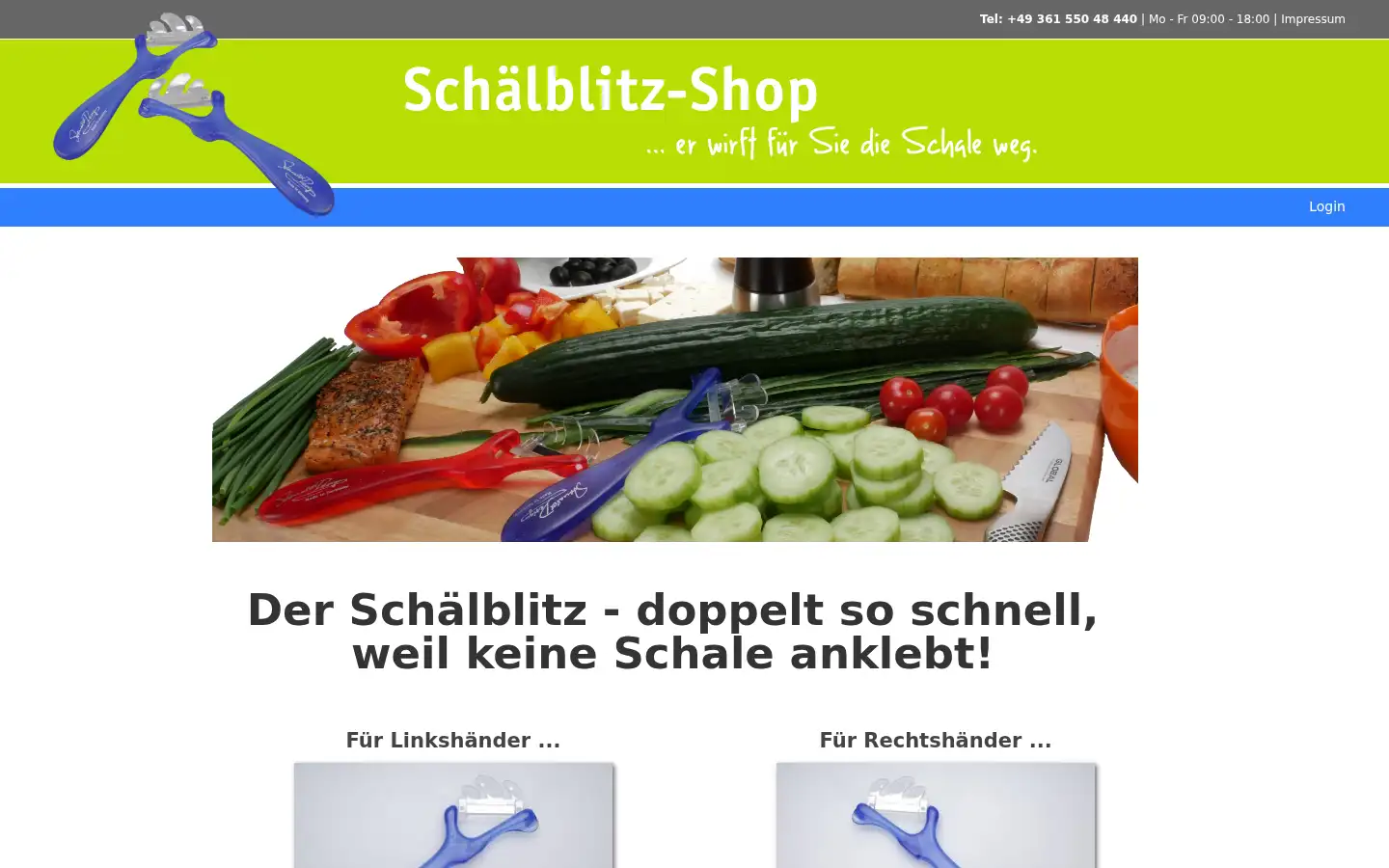 Screenshot of schaelblitz-shop.de