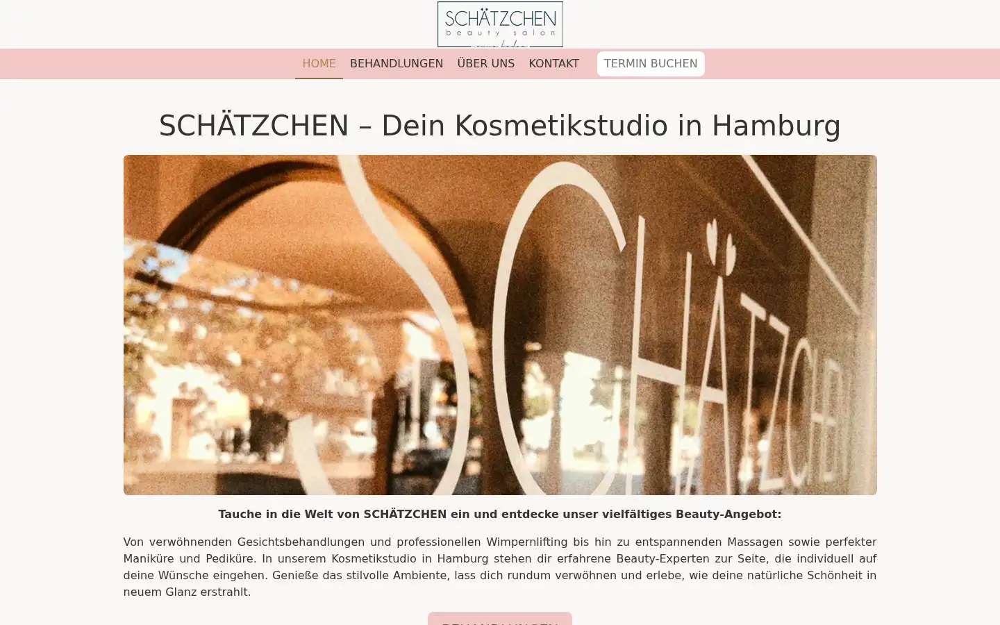 Screenshot of schaetzchen-beautysalon.de