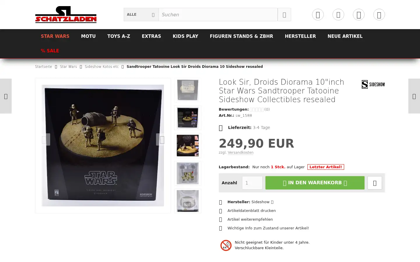 Screenshot of schatzladen.de