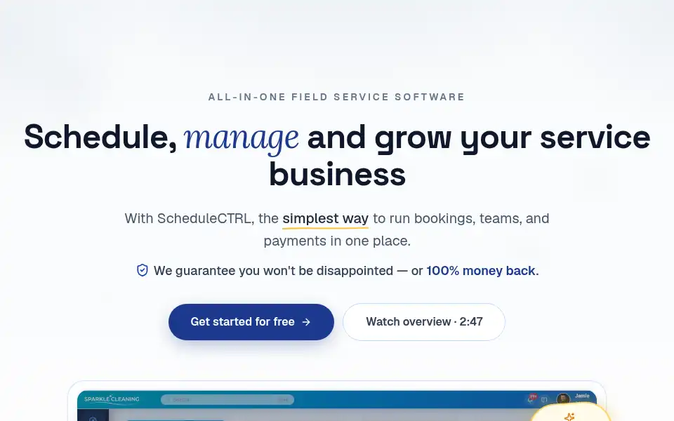 Screenshot of schedulectrl.com
