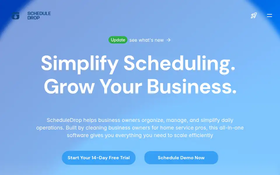 Screenshot of scheduledrop.com