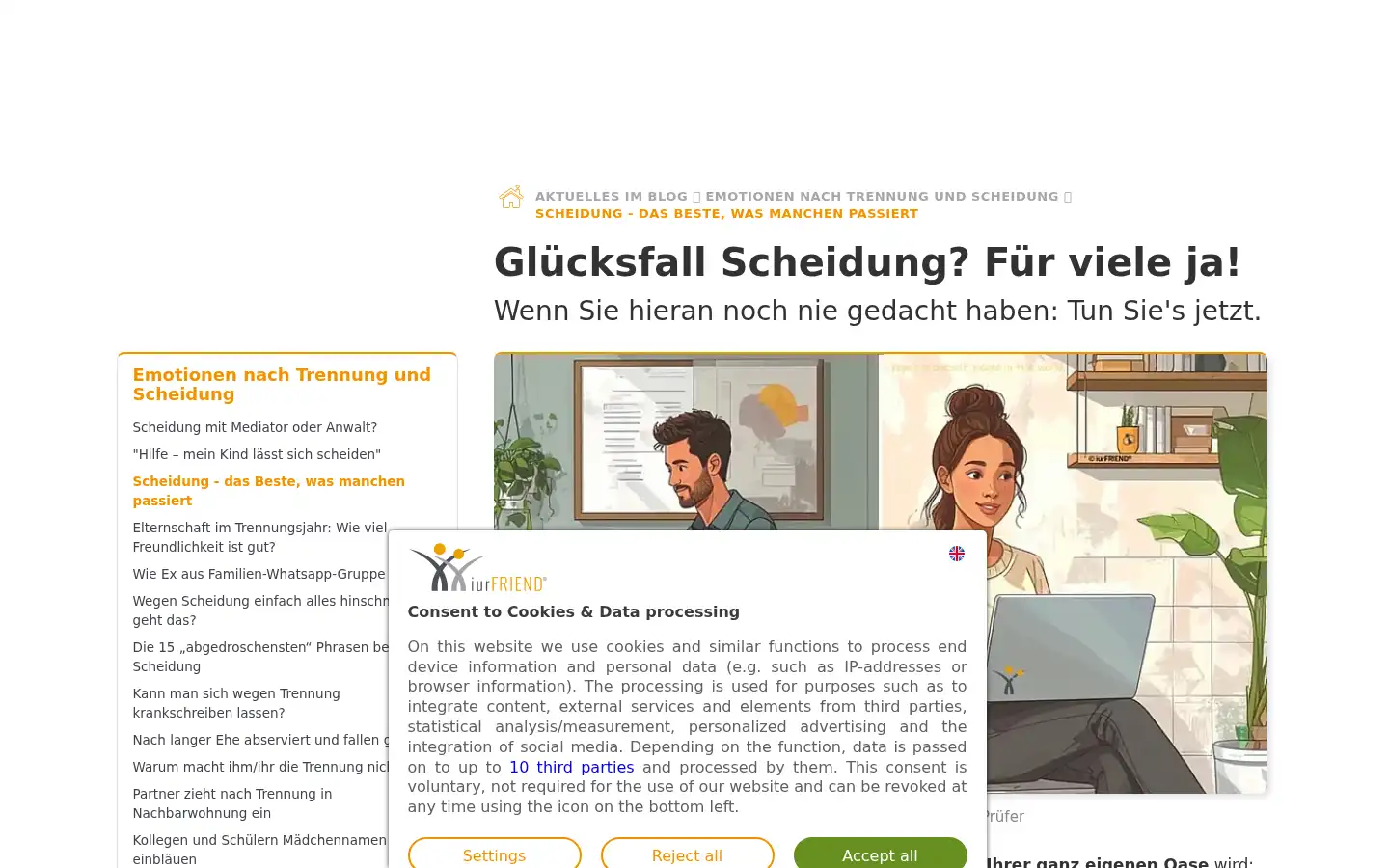 Screenshot of scheidung.de