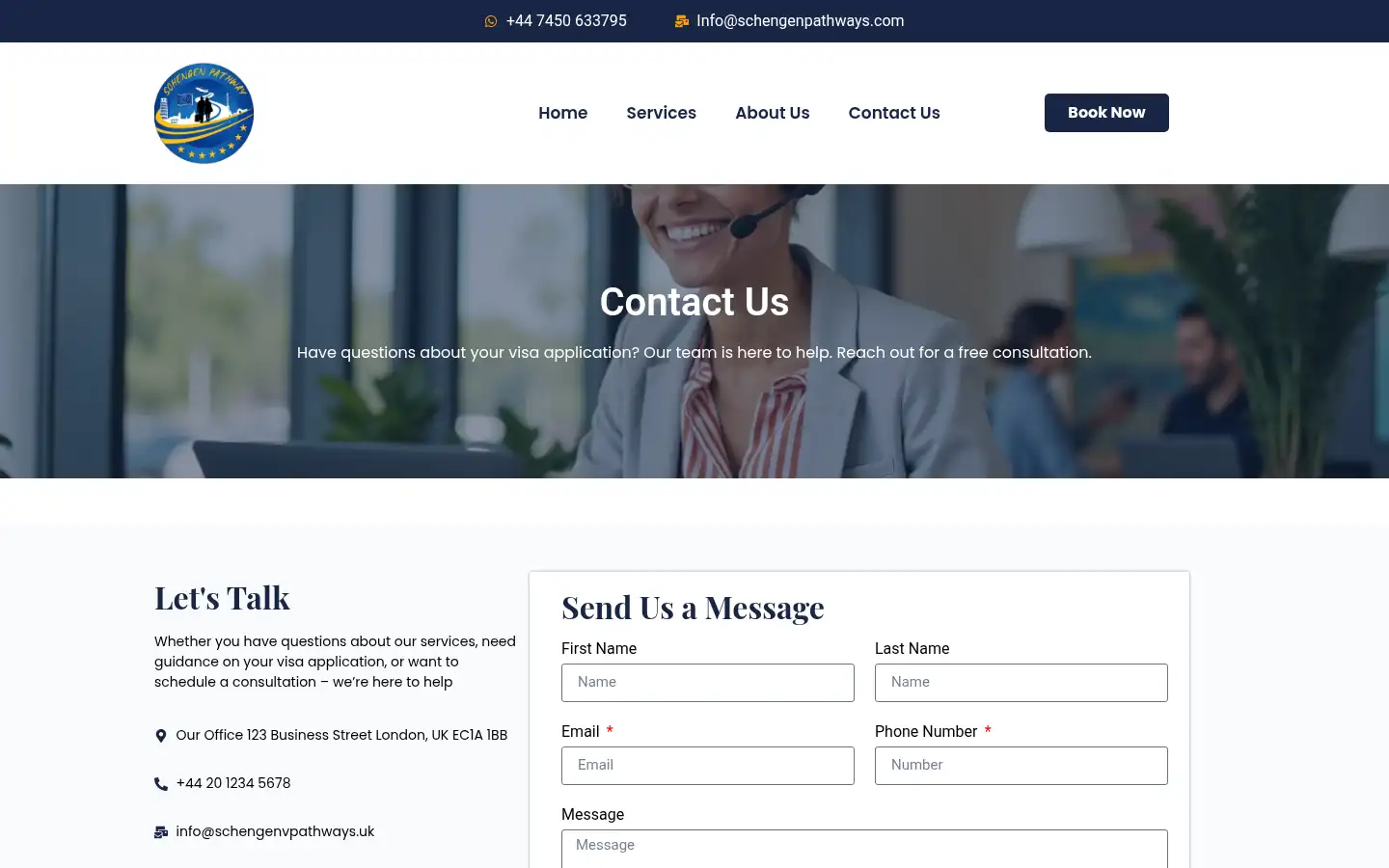 Screenshot of schengenpathways.com