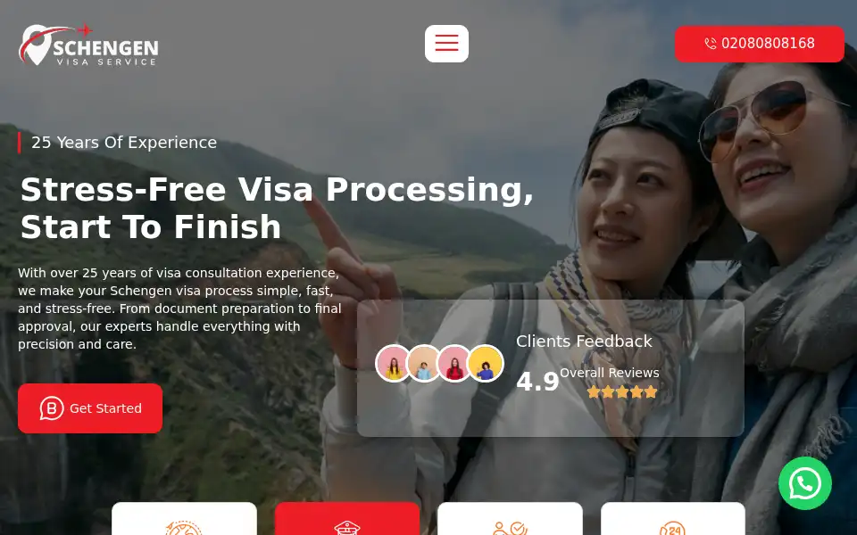 Screenshot of schengenvisaservice.online