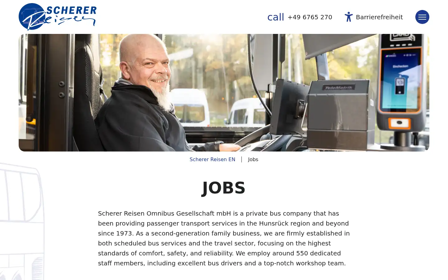 Screenshot of scherer-reisen.de