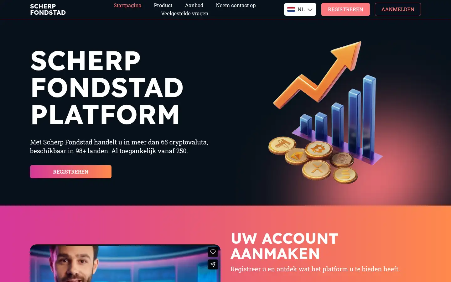 Screenshot of scherp-fondstad.com