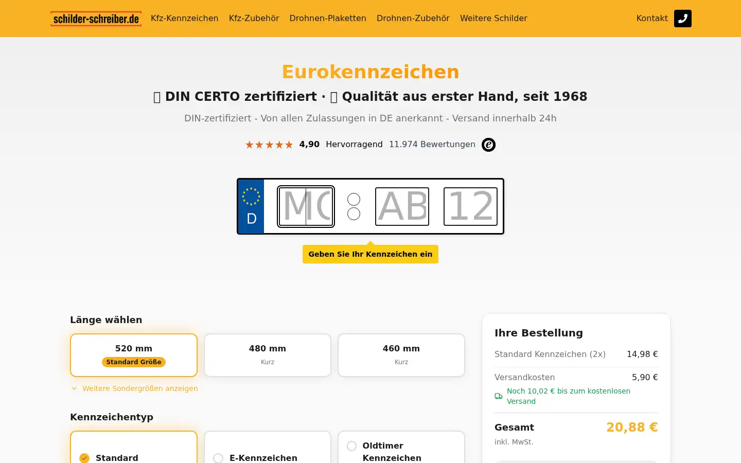 Screenshot of schilder-schreiber.de