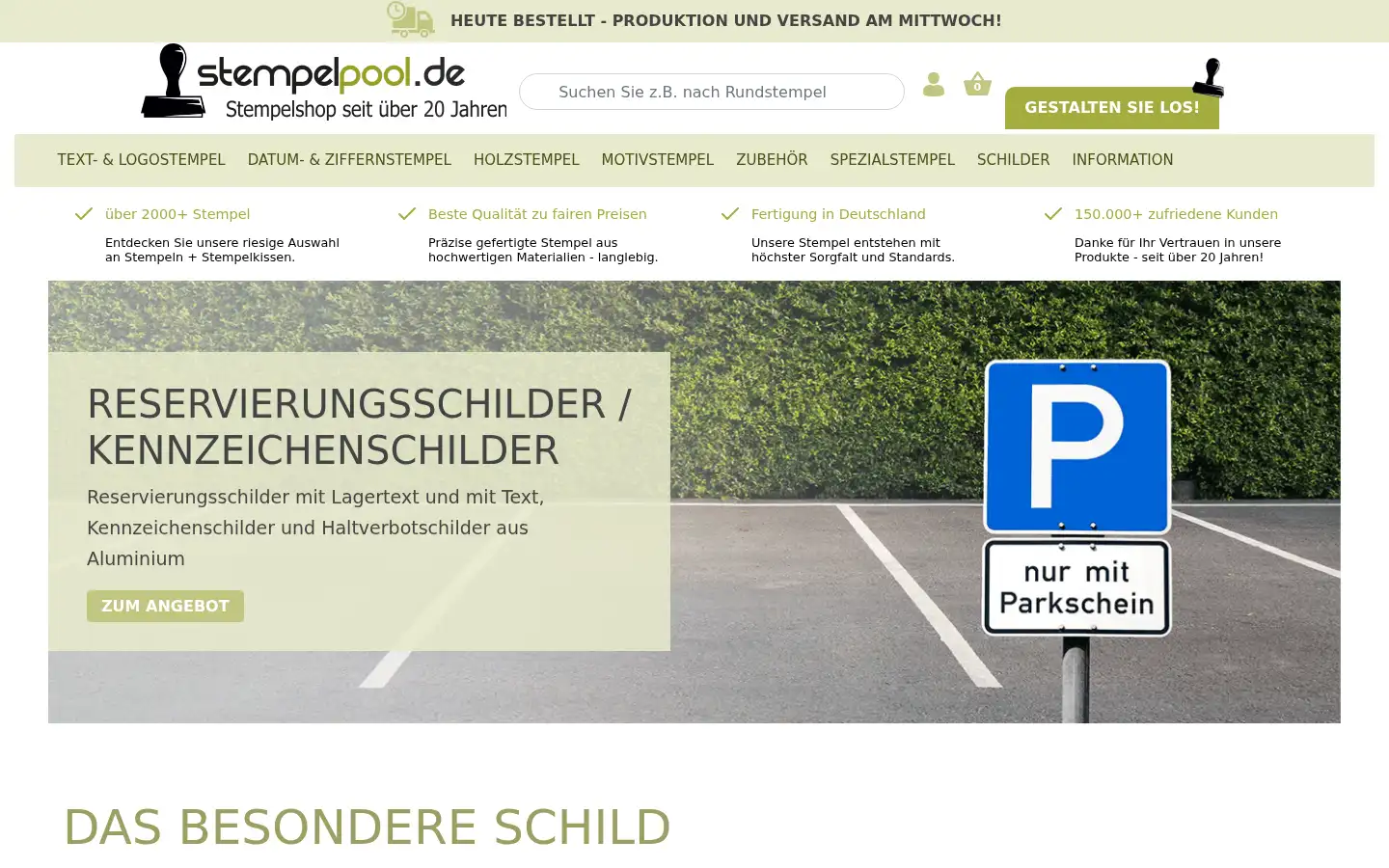 Screenshot of schilderpool.de