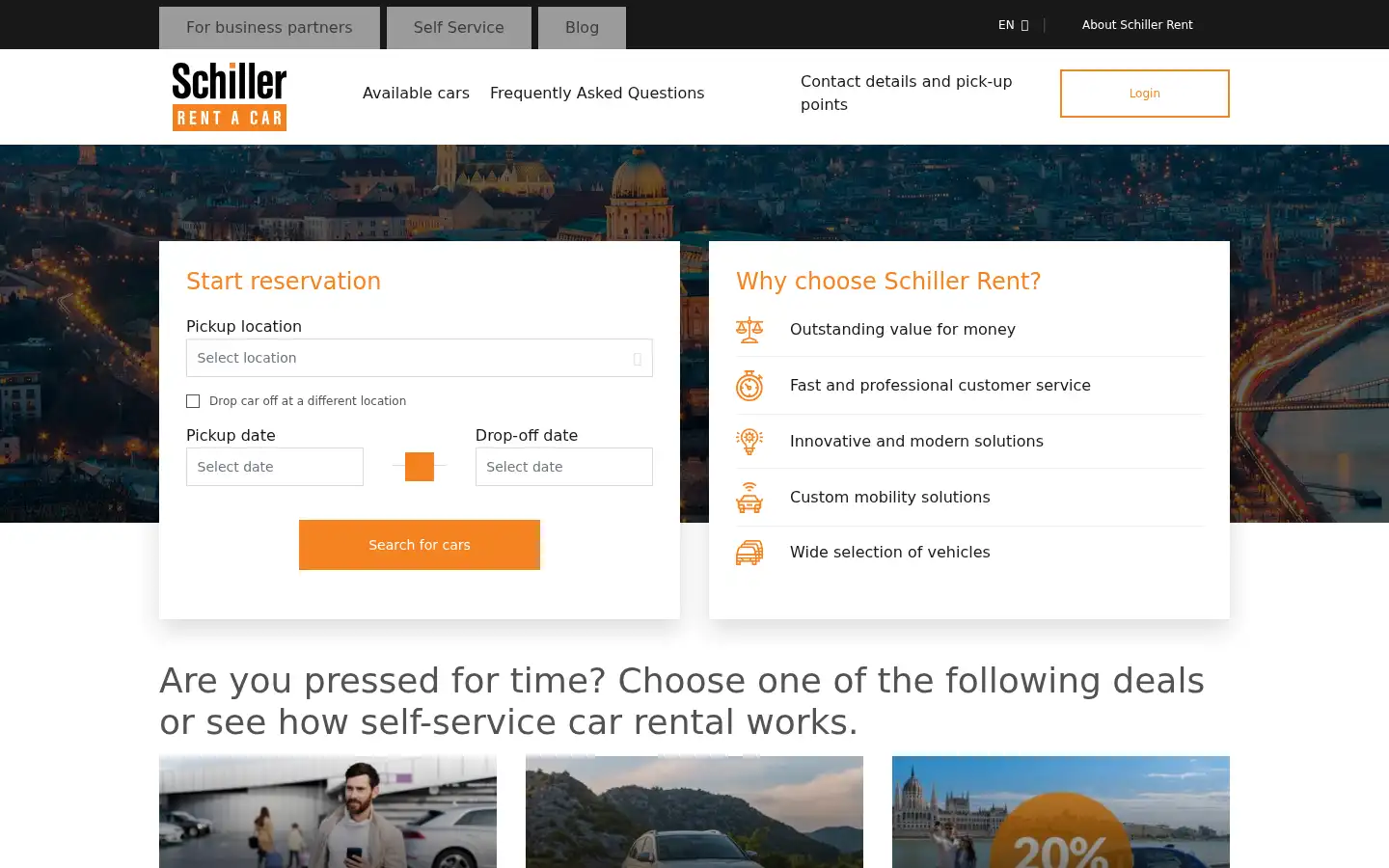 Screenshot of schillerrent.hu