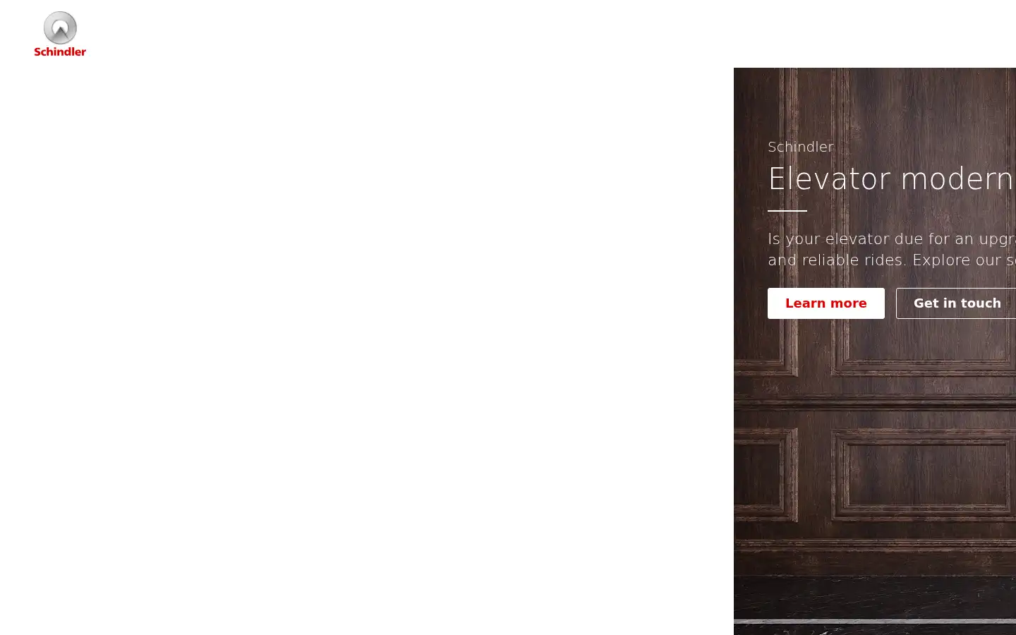 Screenshot of schindler.com