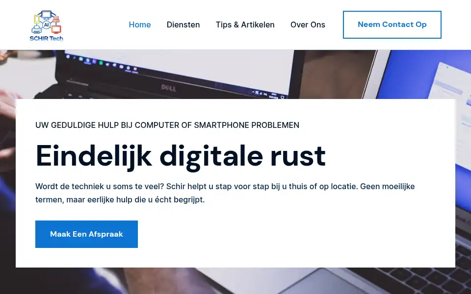 Screenshot of schirtechcoach.nl