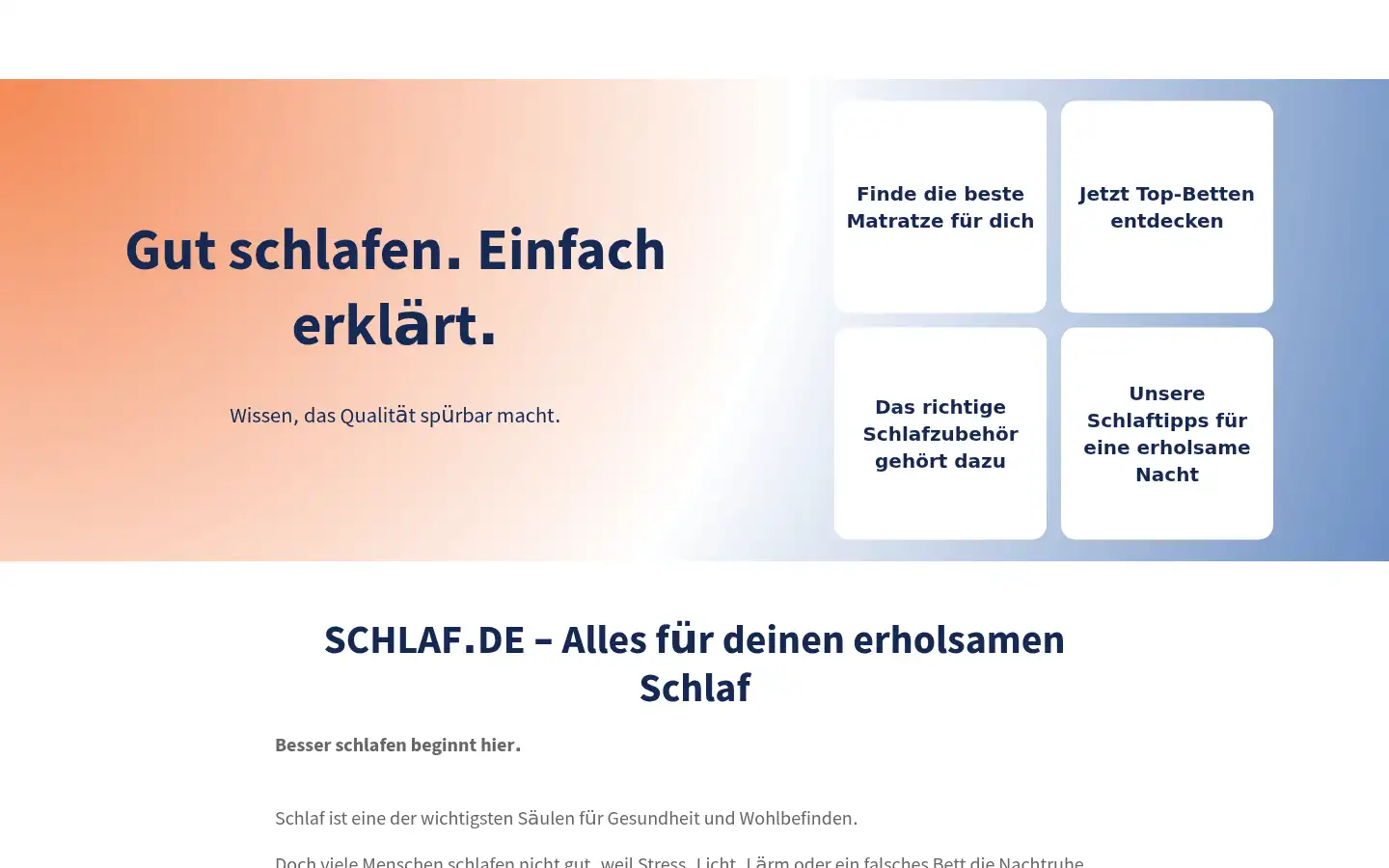 Screenshot of schlaf.de