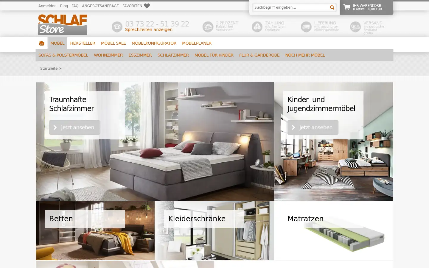 Screenshot of schlaf-store.de