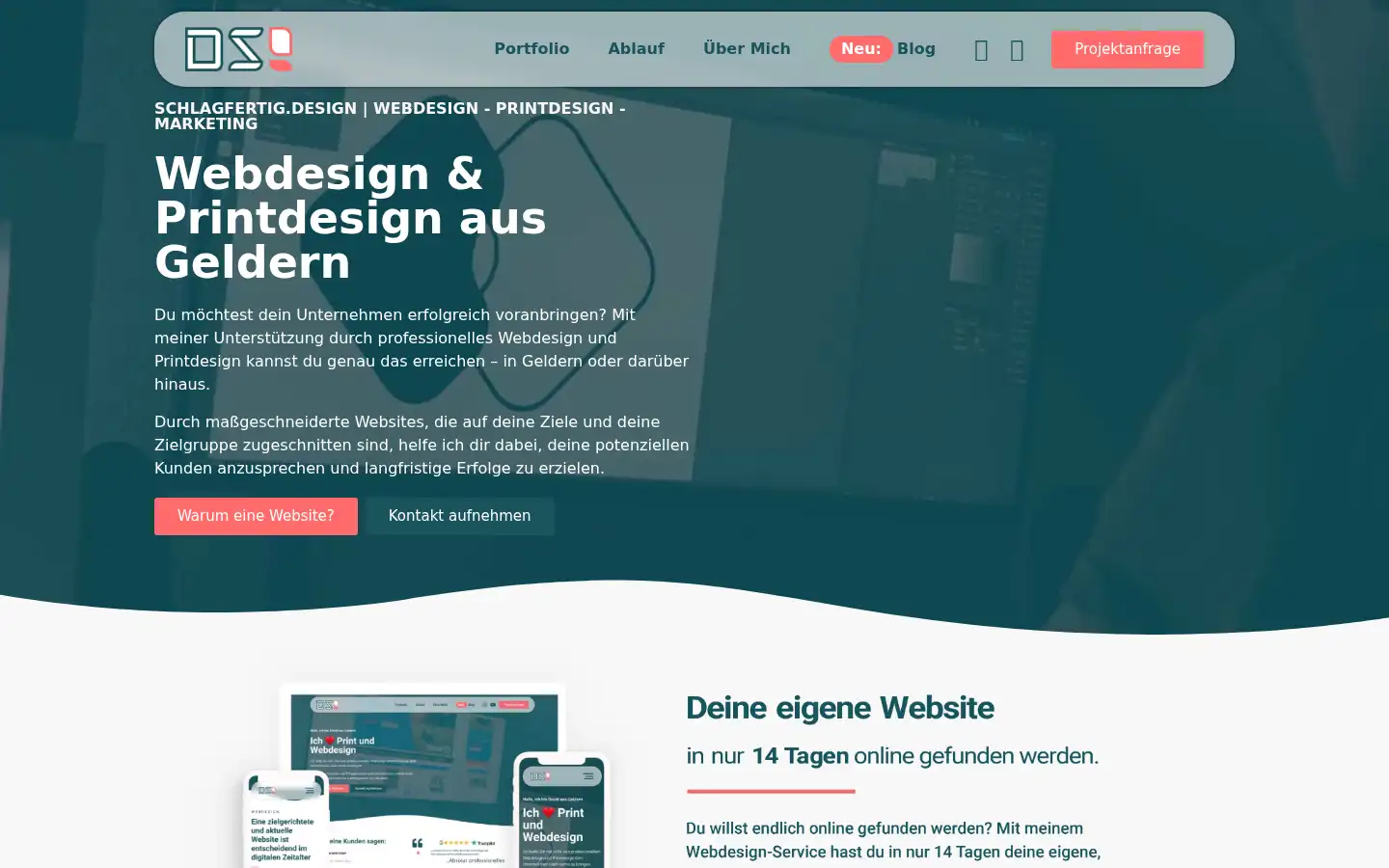 Screenshot of schlagfertig.design