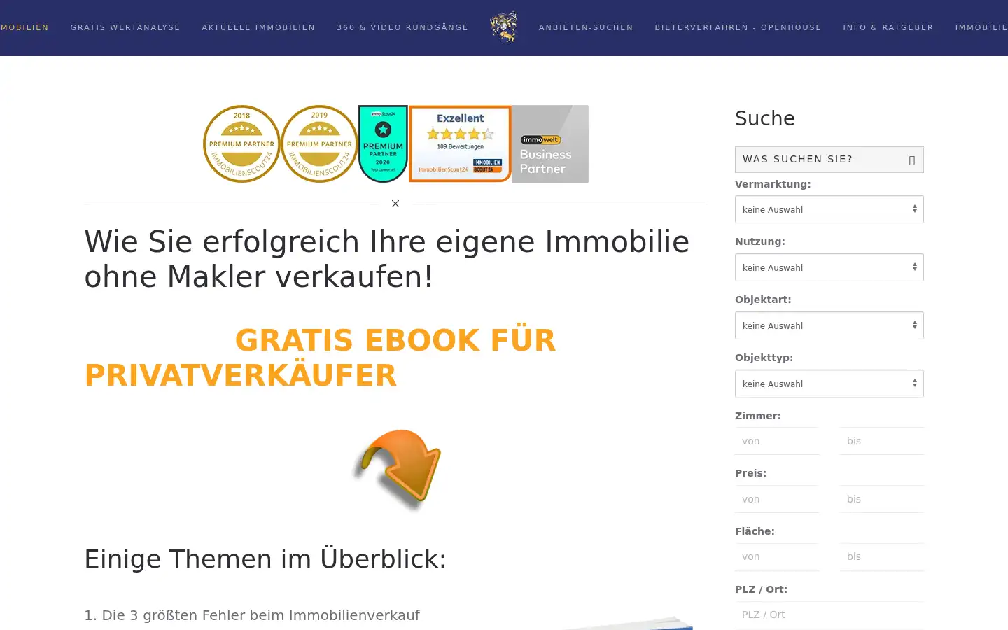 Screenshot of schlapp-immobilien.de