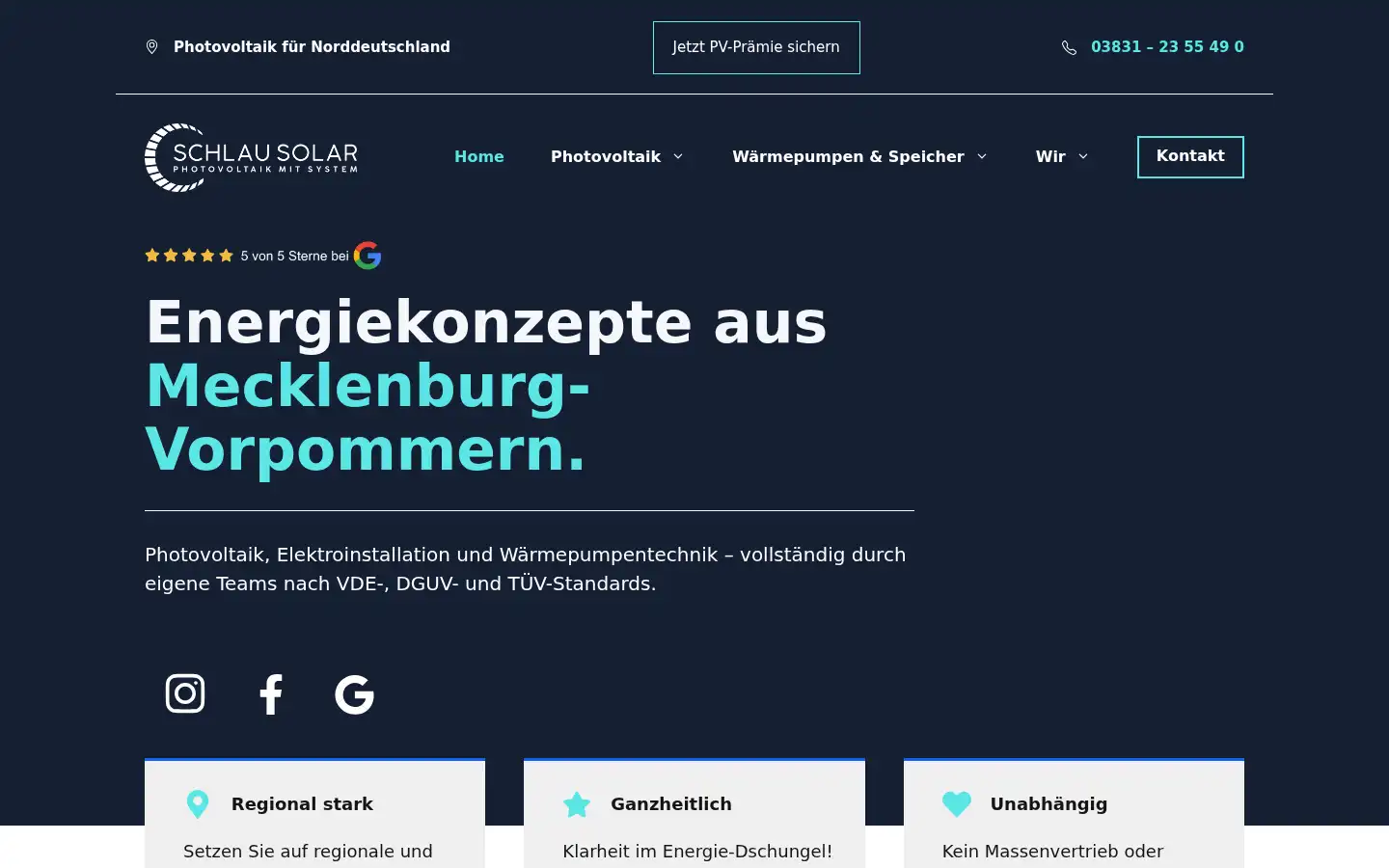 Screenshot of schlau-solar.de