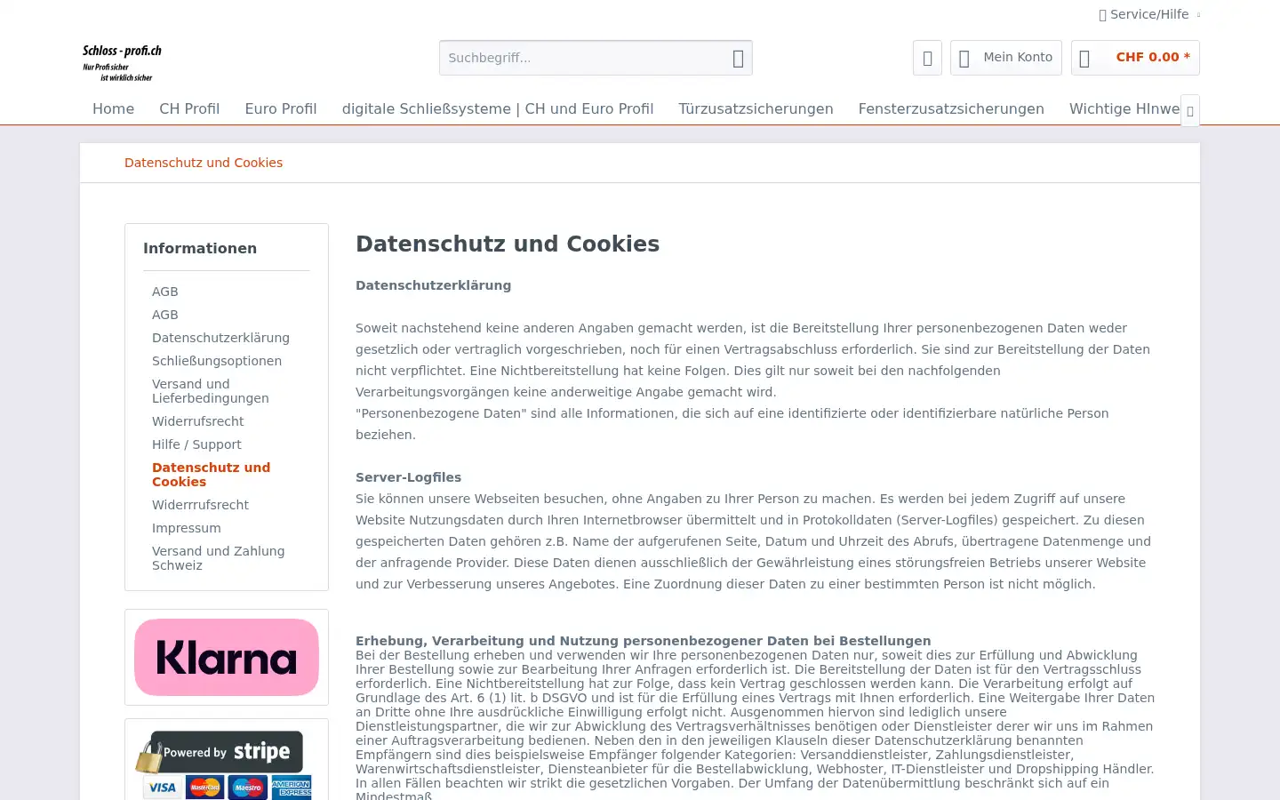 Screenshot of schloss-profi.ch