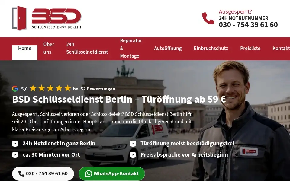 Screenshot of schluesseldienst-berlin.de