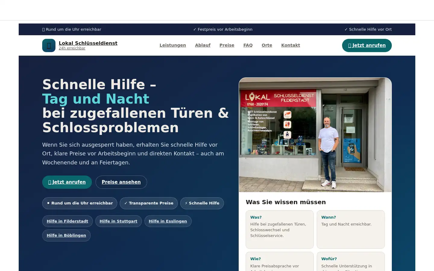 Screenshot of schluesseldienst-lokal.de